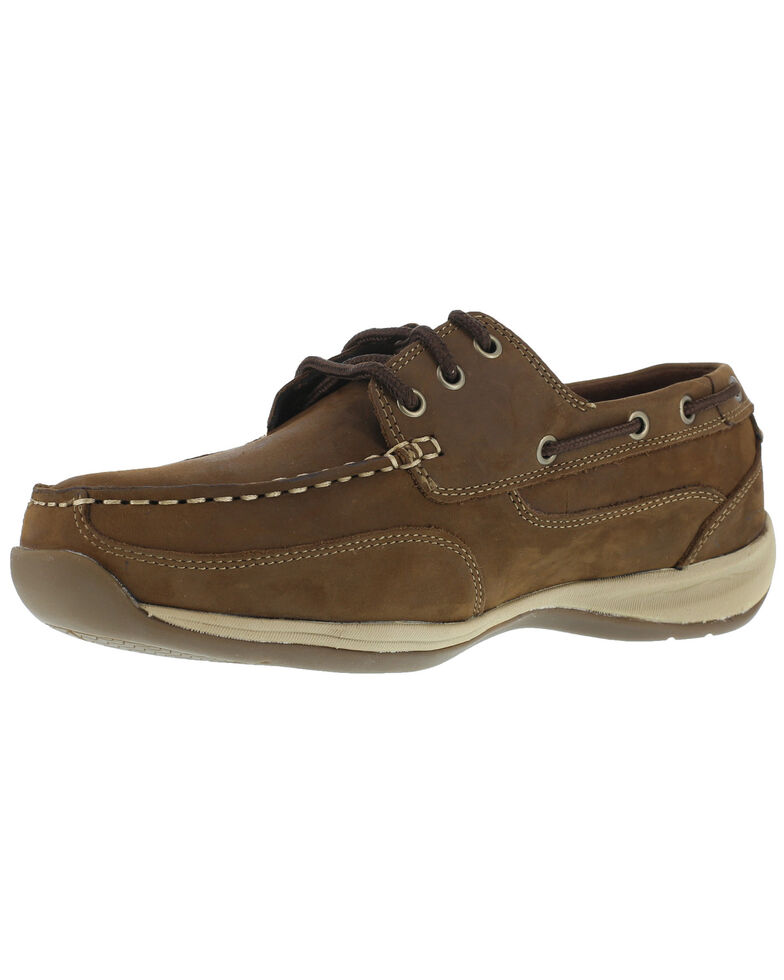 rockport steel toe boat shoes