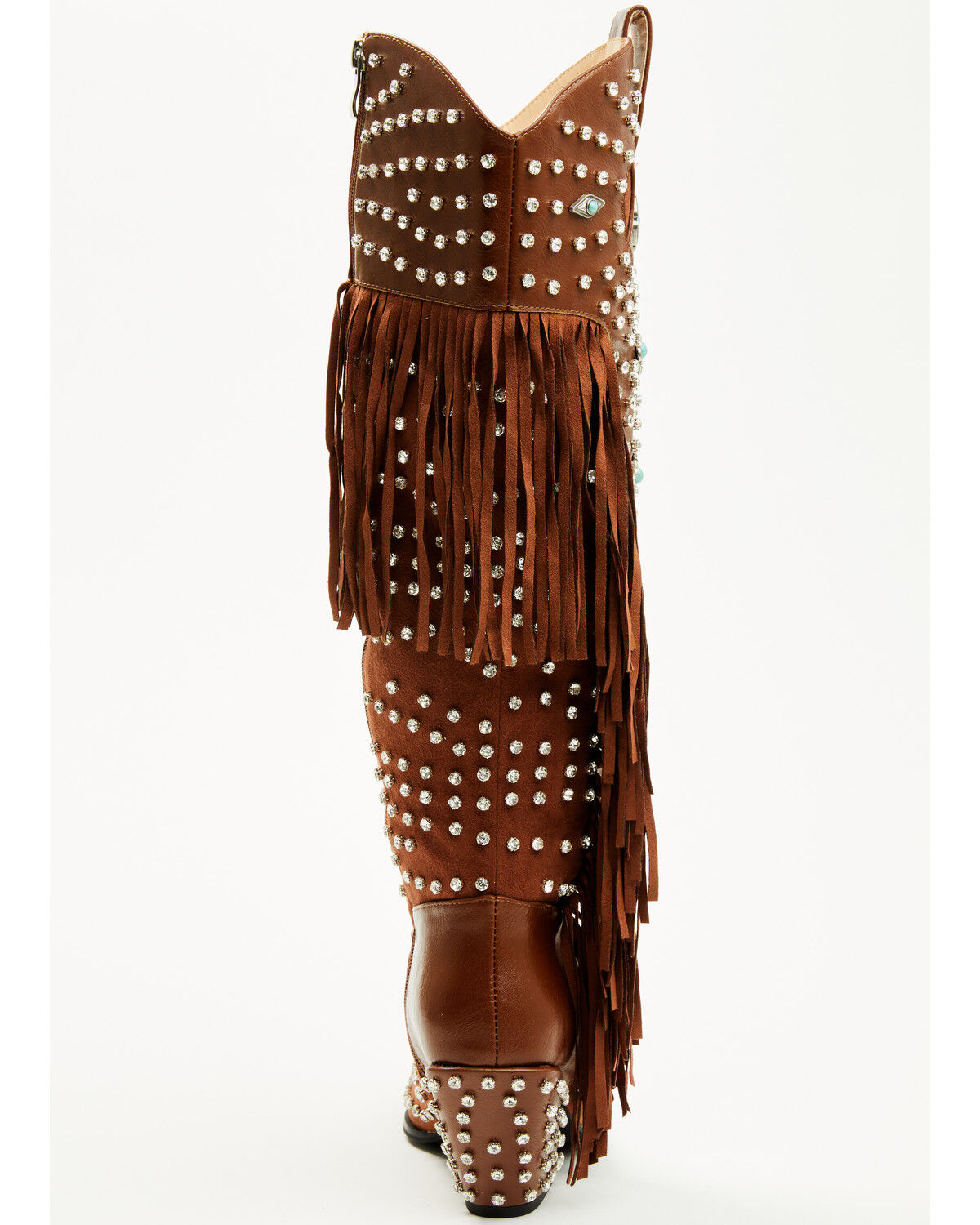 Product Name:  Azalea Wang Women's Bennett Embellished Fringe Tall Fashion Boots - Snip Toe