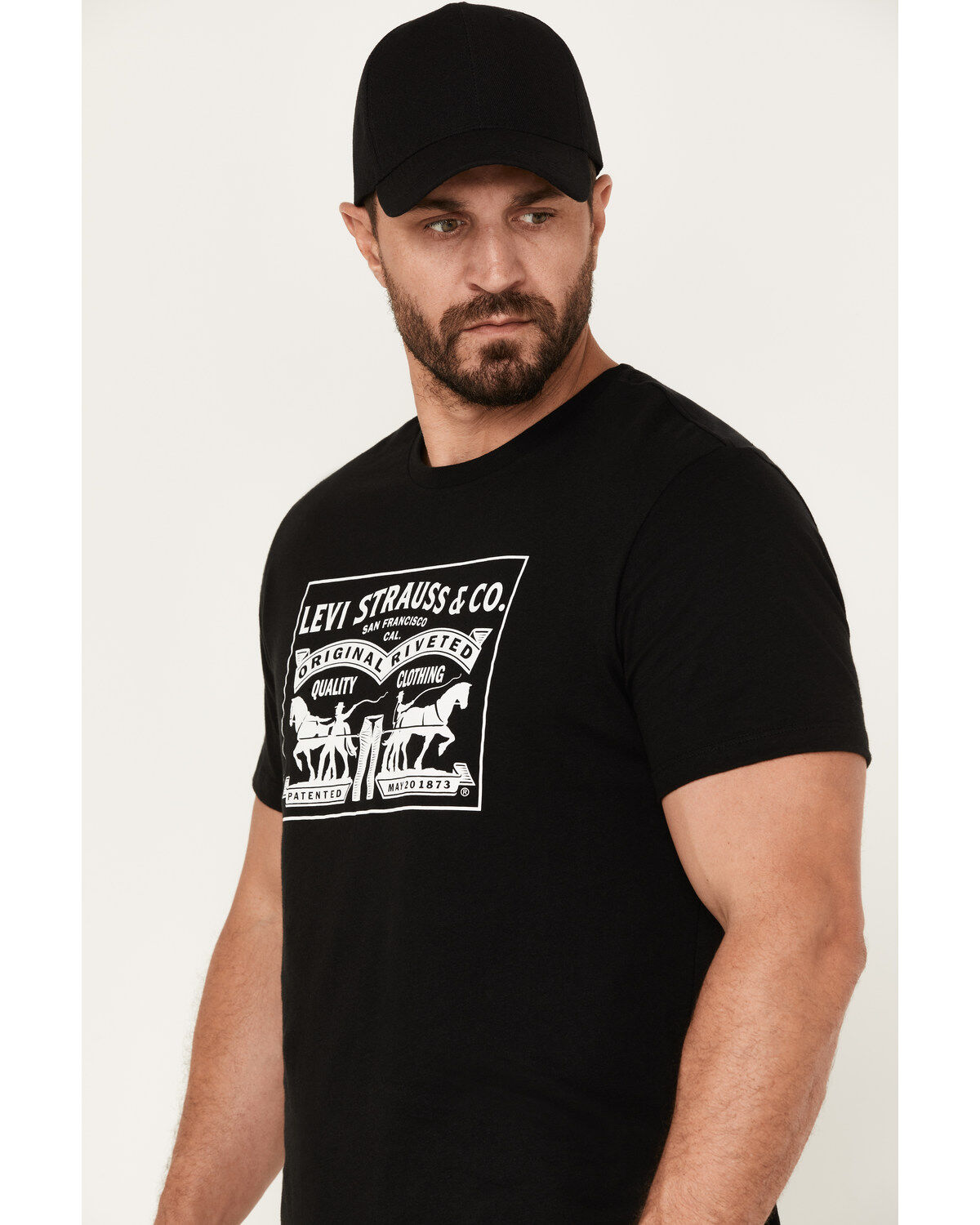 Image #2 - Levi's Men's Two Horse Graphic Short Sleeve T-Shirt, Black, hi-res