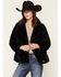 Image #1 - Becca Women's Faux Fur Moto Jacket, Black, hi-res