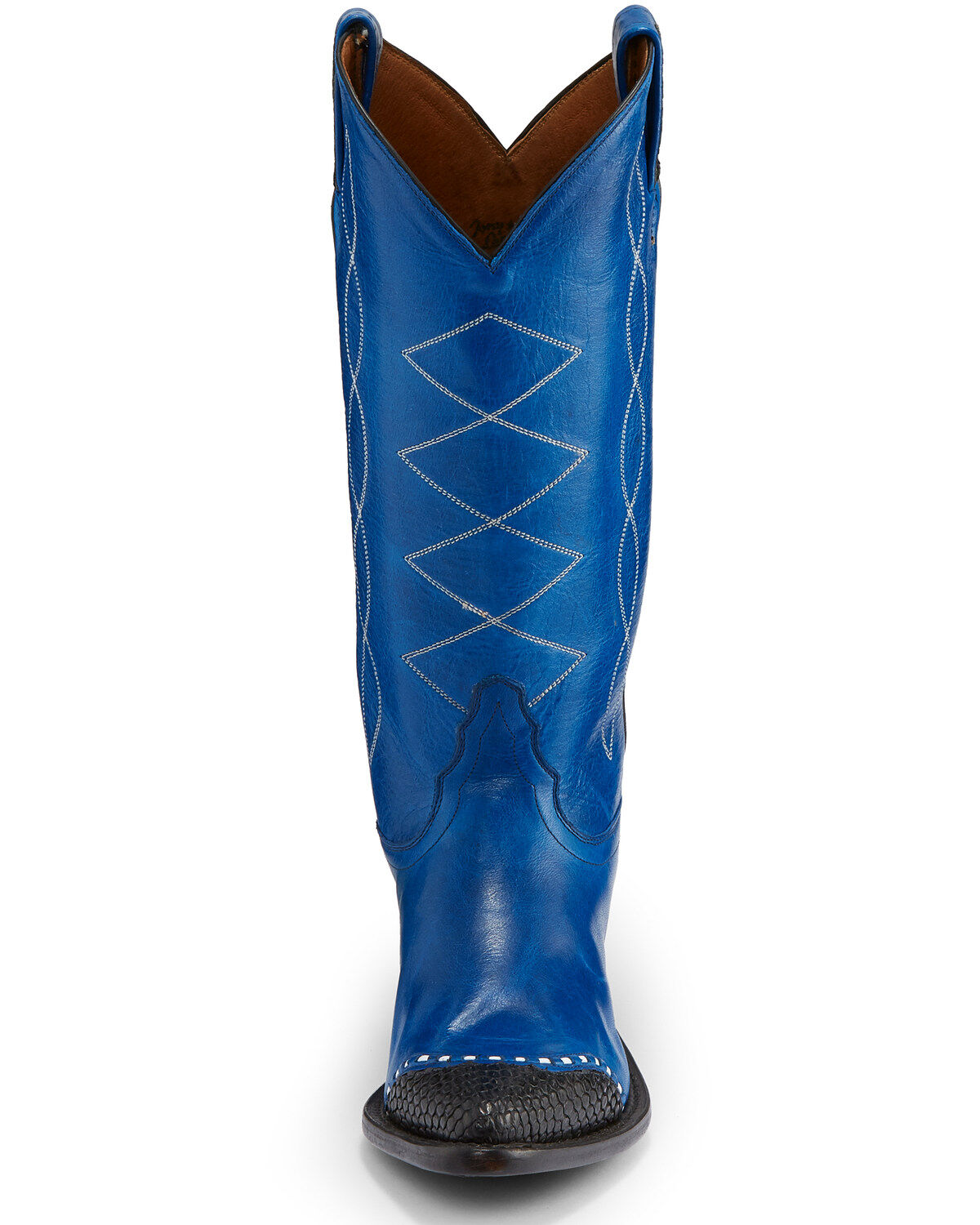 Image #3 - Tony Lama Women's Emilia Western Boots - Snip Toe, Blue, hi-res