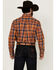 Image #4 - Cody James Men's Dobby Plaid Print Long Sleeve Button-Down Stretch Western Shirt, Blue, hi-res