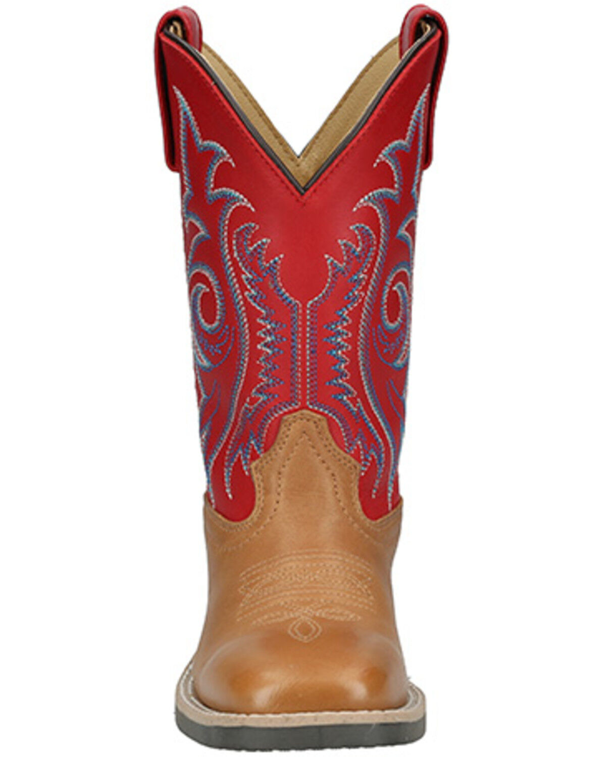 Image #4 - Smoky Mountain Boys' Barrett Western Boots - Broad Square Toe, Tan, hi-res