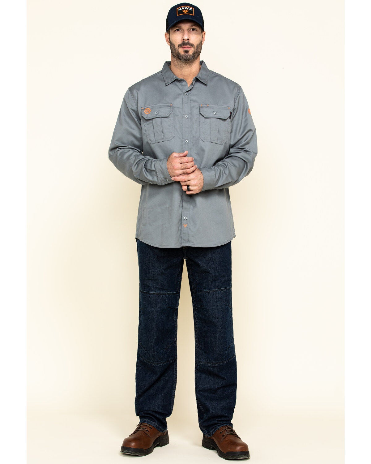 Hawx Men's FR Denim Straight Work Jeans 