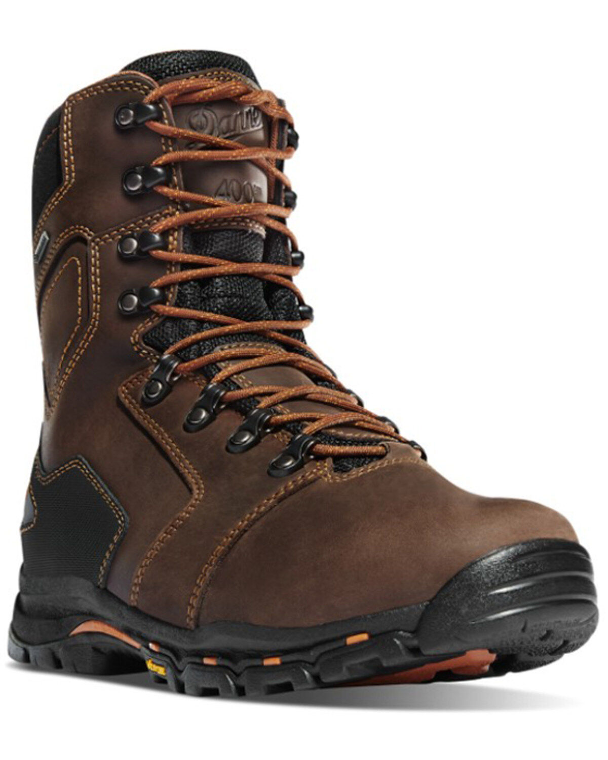 Image #1 - Danner Men's Vicious Insulated Full-Grain Lace-Up Work Boot - Composite Toe, Brown, hi-res