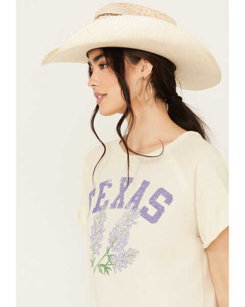 Image #2 - Free People Women's Texas State Flower Short Sleeve Graphic Tee, Taupe, hi-res