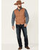 Blue Ranchwear Men's Solid Button Down Duck Canvas Vest , Rust Copper, hi-res