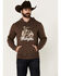 Image #1 - Wrangler Men's Boot Barn Exclusive Cowboy Rope Hooded Sweatshirt, Chocolate, hi-res