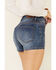 Rock & Roll Denim Women's Short Yoke Shorts, Blue, hi-res