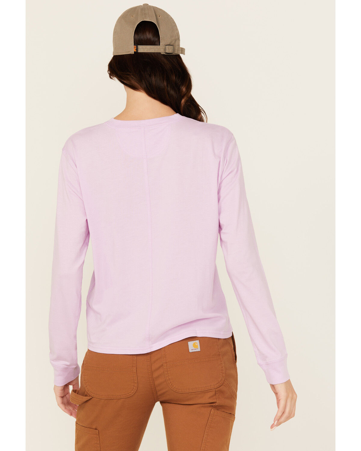 Image #4 - Carhartt Women's Tencel™ Fiber Series Loose Fit Long Sleeve Pocket Work Shirt, Violet, hi-res
