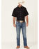 Panhandle Men's Performance Geo Print Short Sleeve Button Down Western Shirt , Red, hi-res