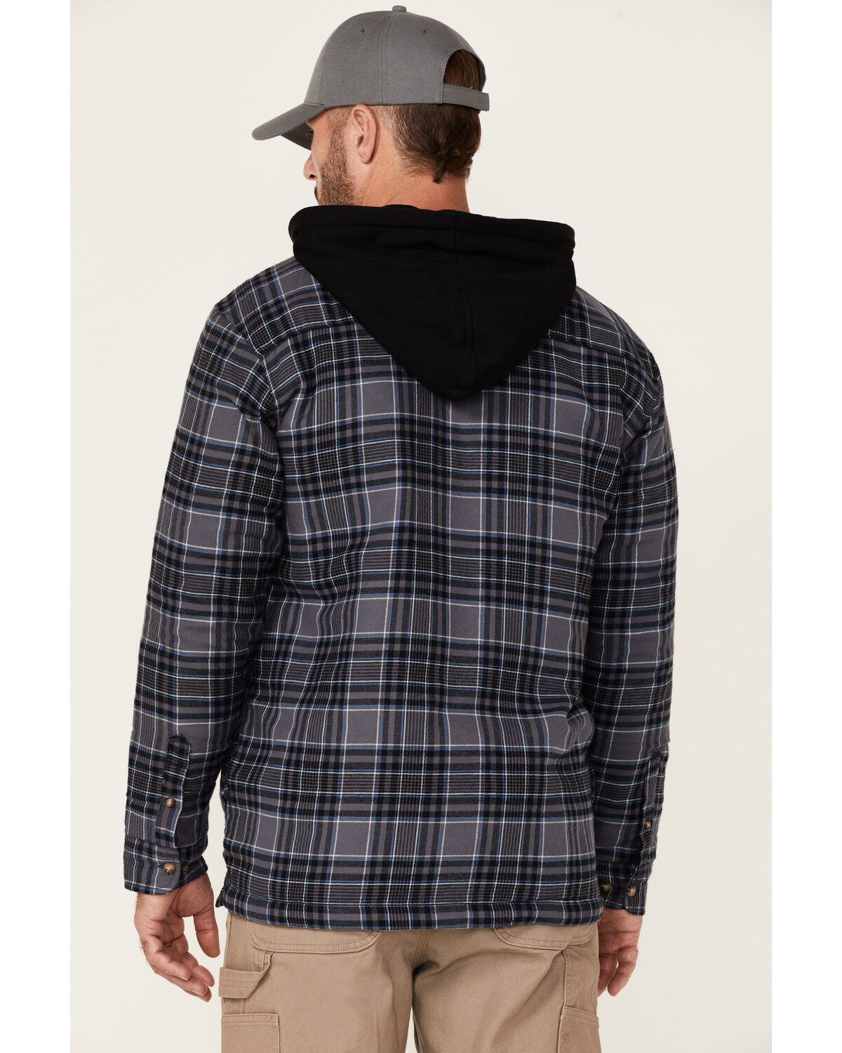 Blue Flannel Hooded Work Jacket - Big 
