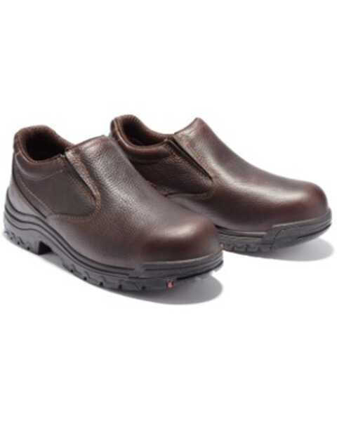 Timberland Pro Men's Slip-On Work Shoes - Steel Toe , Brown, hi-res