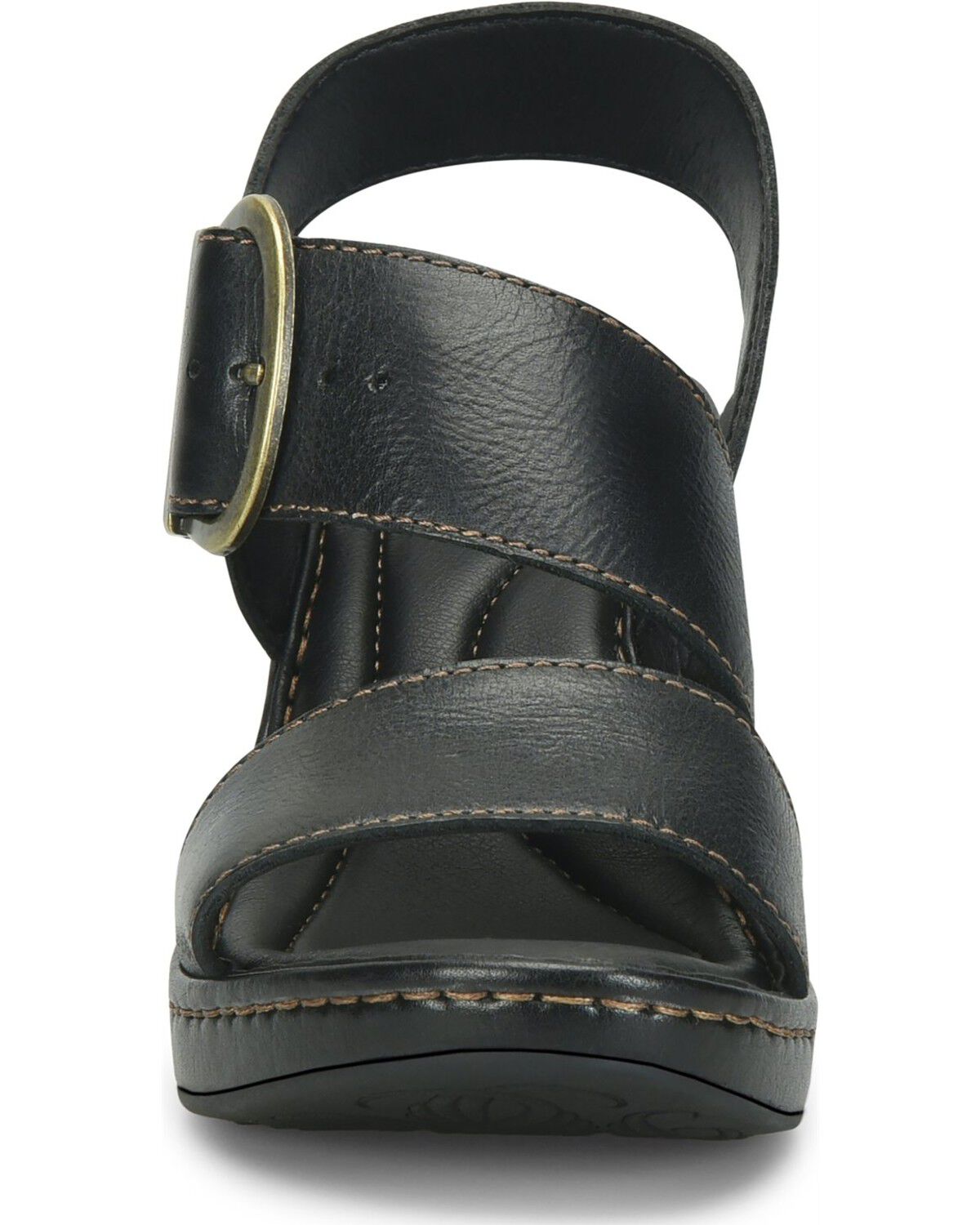 Image #4 - Born Women's Sapphire Wedge Sandals, Black, hi-res