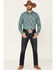 Image #2 - Rock & Roll Denim Men's Southwestern Print Long Sleeve Snap Western Shirt, Multi, hi-res