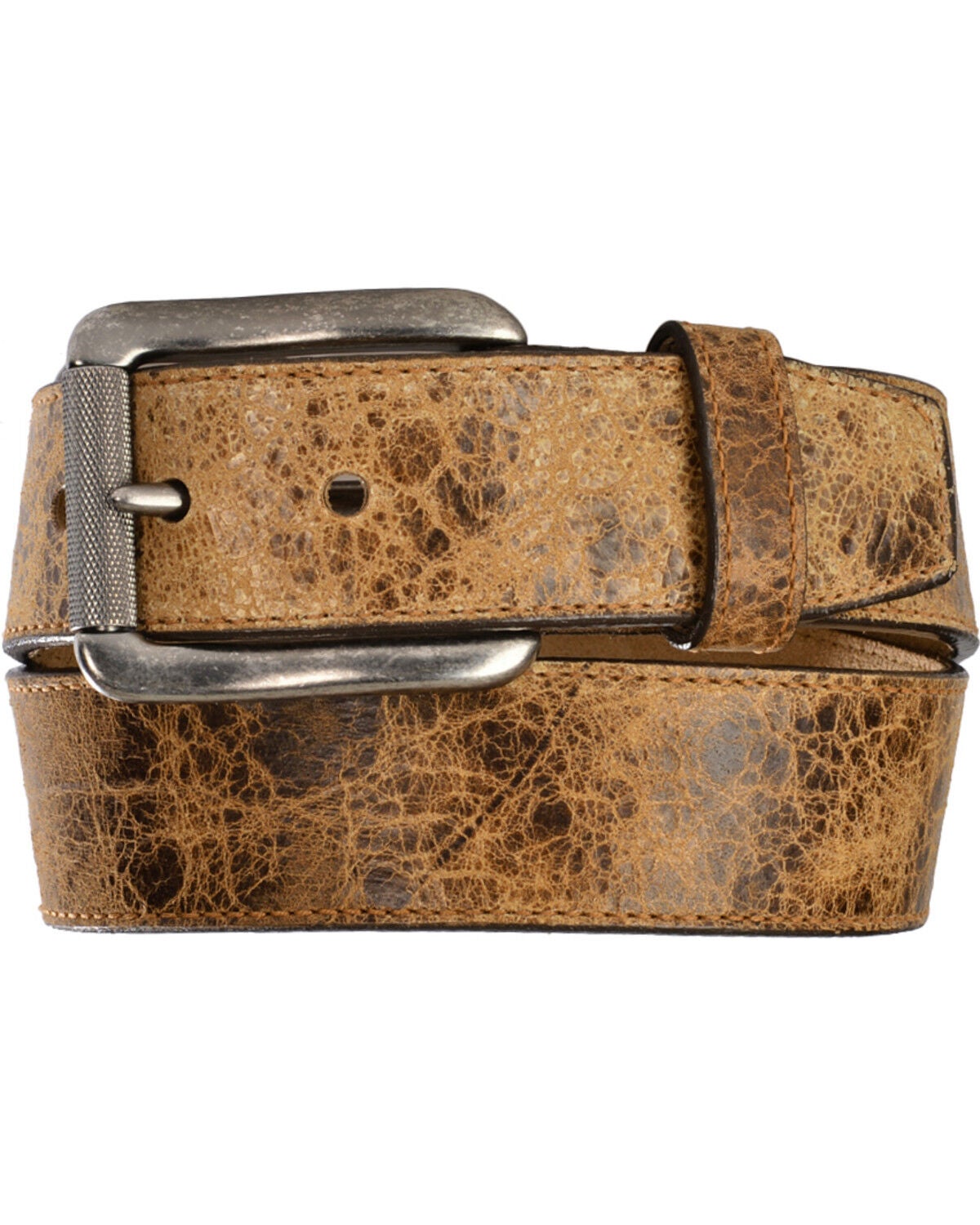 Image #1 - Justin Men's Tailgunner Leather Belt, Tan, hi-res