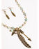 Image #2 - Shyanne Women's Sunset Beaded Feather Charm Jewelry Set, Bronze, hi-res
