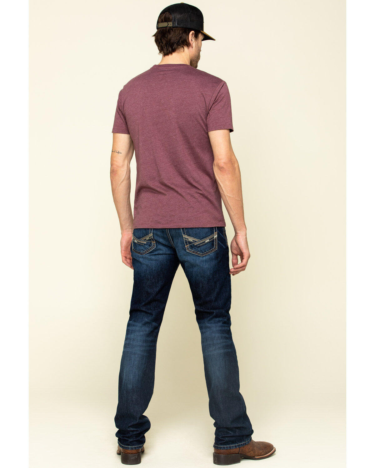 Cinch men's ian rigid dark slim bootcut jeans clearance