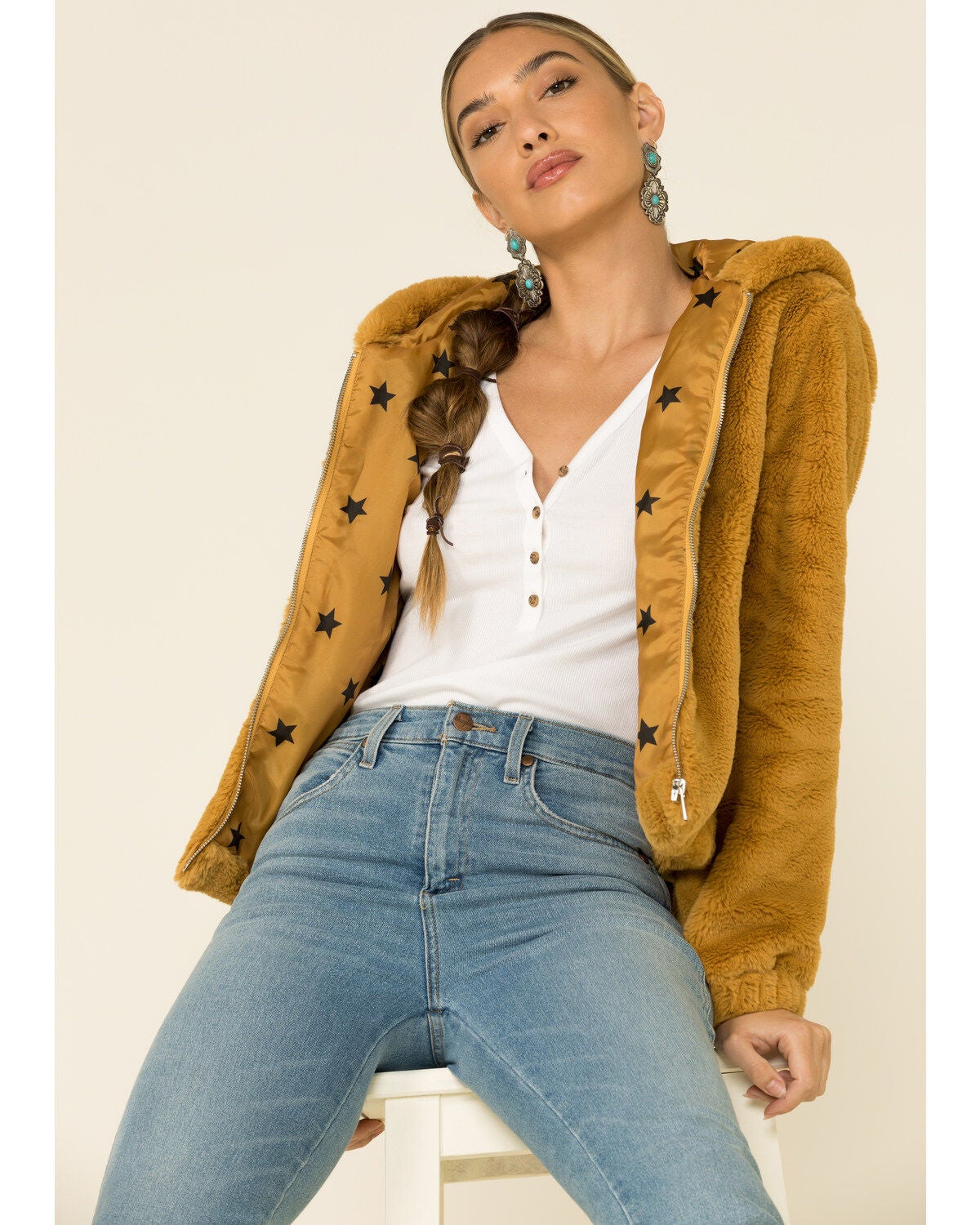 Image #1 - 26 International Women's Faux Fur Hooded Jacket, , hi-res