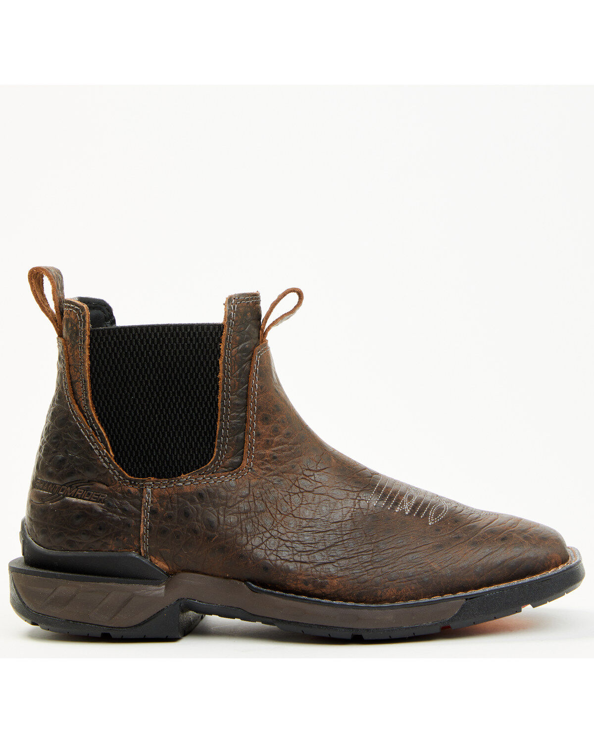 Image #2 - Double H Men's 5" Crestone Romeo Chelsea Boots - Broad Square Toe, Brown, hi-res