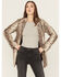 Image #1 - Ariat Women's Faux Snakeskin Embossed Blazer, Lt Brown, hi-res