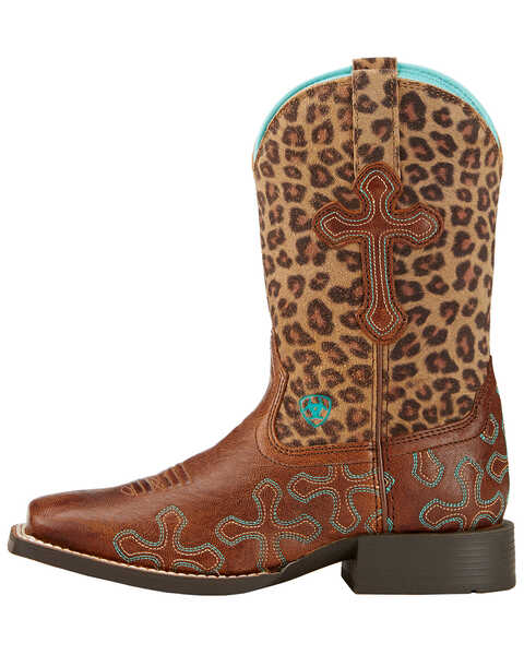 Image #2 - Ariat Little Girls' Crossroads Western Boots - Broad Square Toe, , hi-res