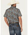 Image #4 - Rock & Roll Denim Men's Dale Brisby Horse Print Short Sleeve Snap Stretch Western Shirt, Charcoal, hi-res