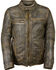 Image #1 - Milwaukee Leather Men's Distressed Scooter Jacket with Venting - Big - 5X, Black/tan, hi-res