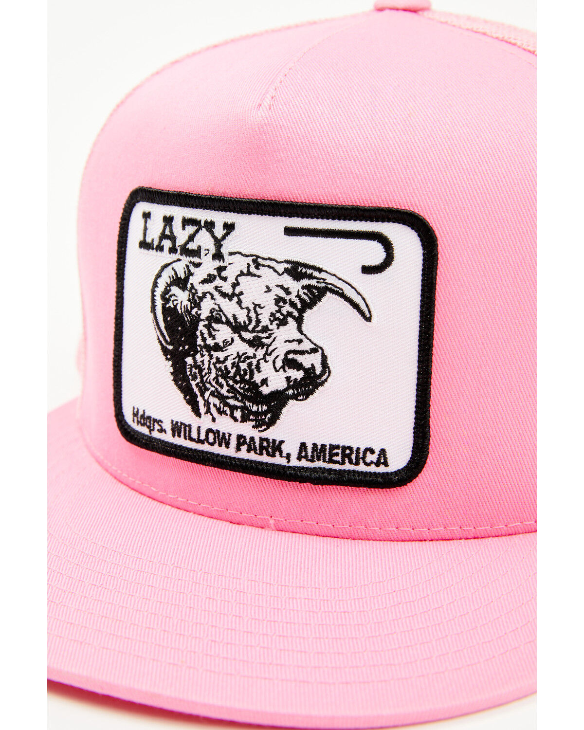Image #2 - Lazy J Ranch Wear Men's Wear Pink Logo Ball Cap, Pink, hi-res