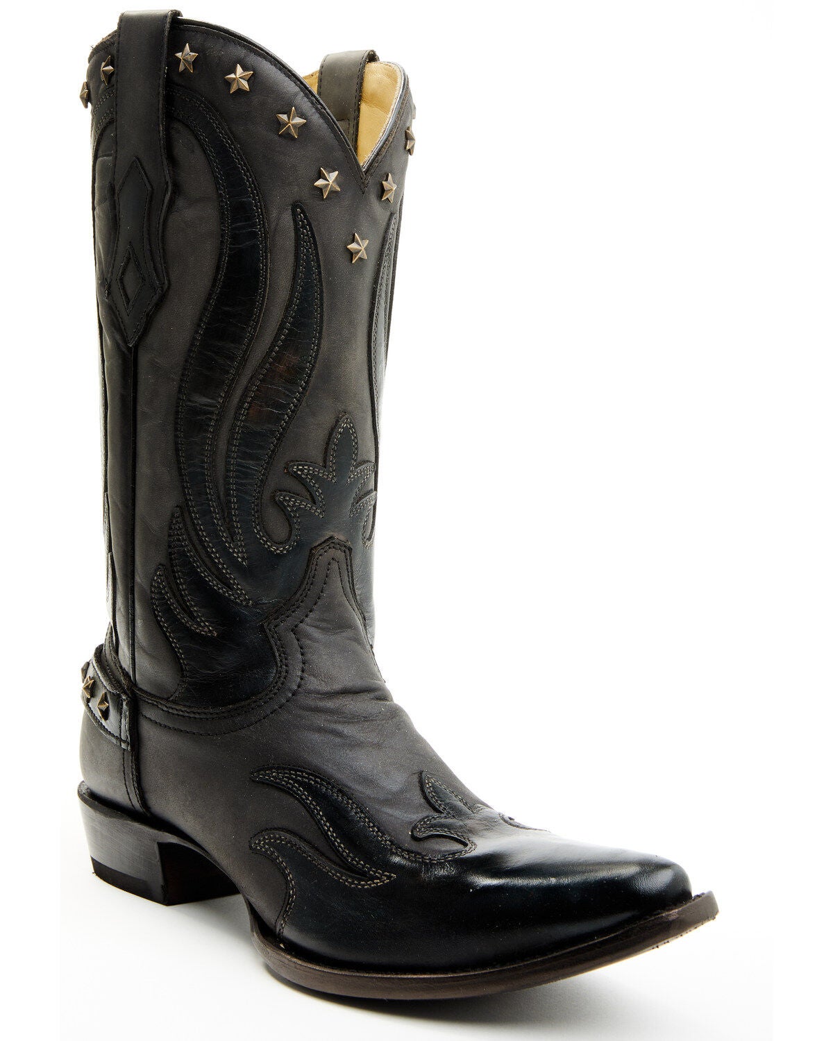 Corral Men's Embellished Overlay Western Boots - Snip Toe, Blue, hi-res