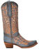 Image #2 - Corral Women's Embroidered Overlay Western Boots - Snip Toe, Blue, hi-res