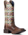 Image #1 - Ariat Women's Pendleton Circuit Savanna Performance Performance Boots - Broad Square Toe, Brown, hi-res