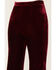 Flying Tomato Women's Velour Seamed Pants, Burgundy, hi-res