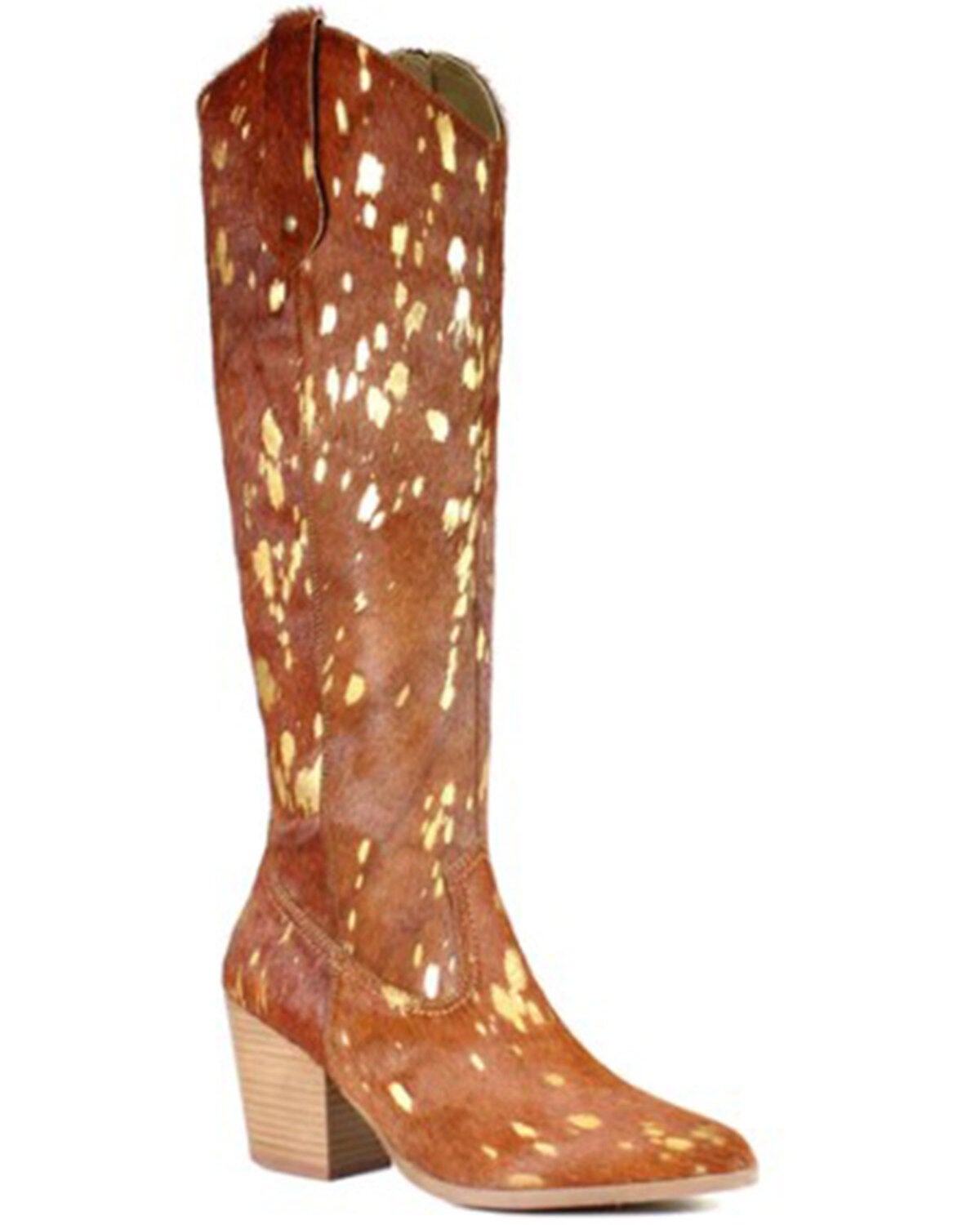 Diba True Women's Corner Brook Western Boots - Round Toe, Gold, hi-res