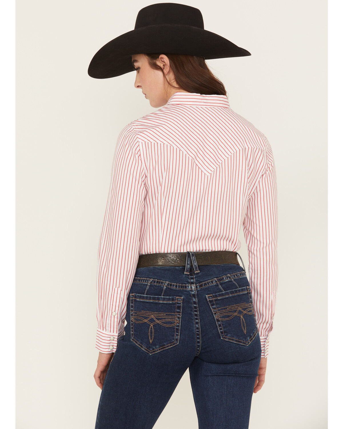 Wrangler Retro Women's Striped Print Long Sleeve Snap Stretch Western Shirt