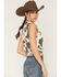 Image #2 - Stoosh Women's Cow Print Button-Down Denim Vest, Black/white, hi-res