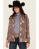Image #1 - Shyanne Women's Conversation Print Long Sleeve Snap Western Shirt, Chocolate, hi-res