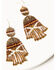 Image #2 - Shyanne Women's Summer Moon Antique Seed Bead Earrings, Gold, hi-res