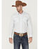 Image #1 - Gibson Men's Fine Vine Stripe Long Sleeve Snap Western Shirt, Cream, hi-res