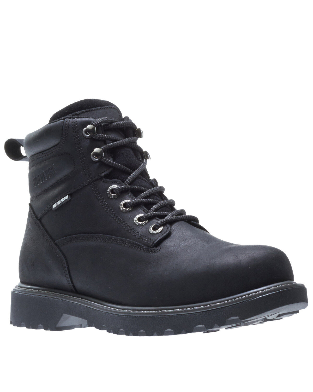 Image #1 - Wolverine Men's Floorhand Waterproof Work Boots - Steel Toe, Black, hi-res