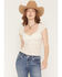 Image #1 - Wild Moss Women's Sheer Lace Short Sleeve Top, White, hi-res
