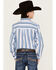 Panhandle Boys' Striped Long Sleeve Button-Down Western Shirt, Light Blue, hi-res