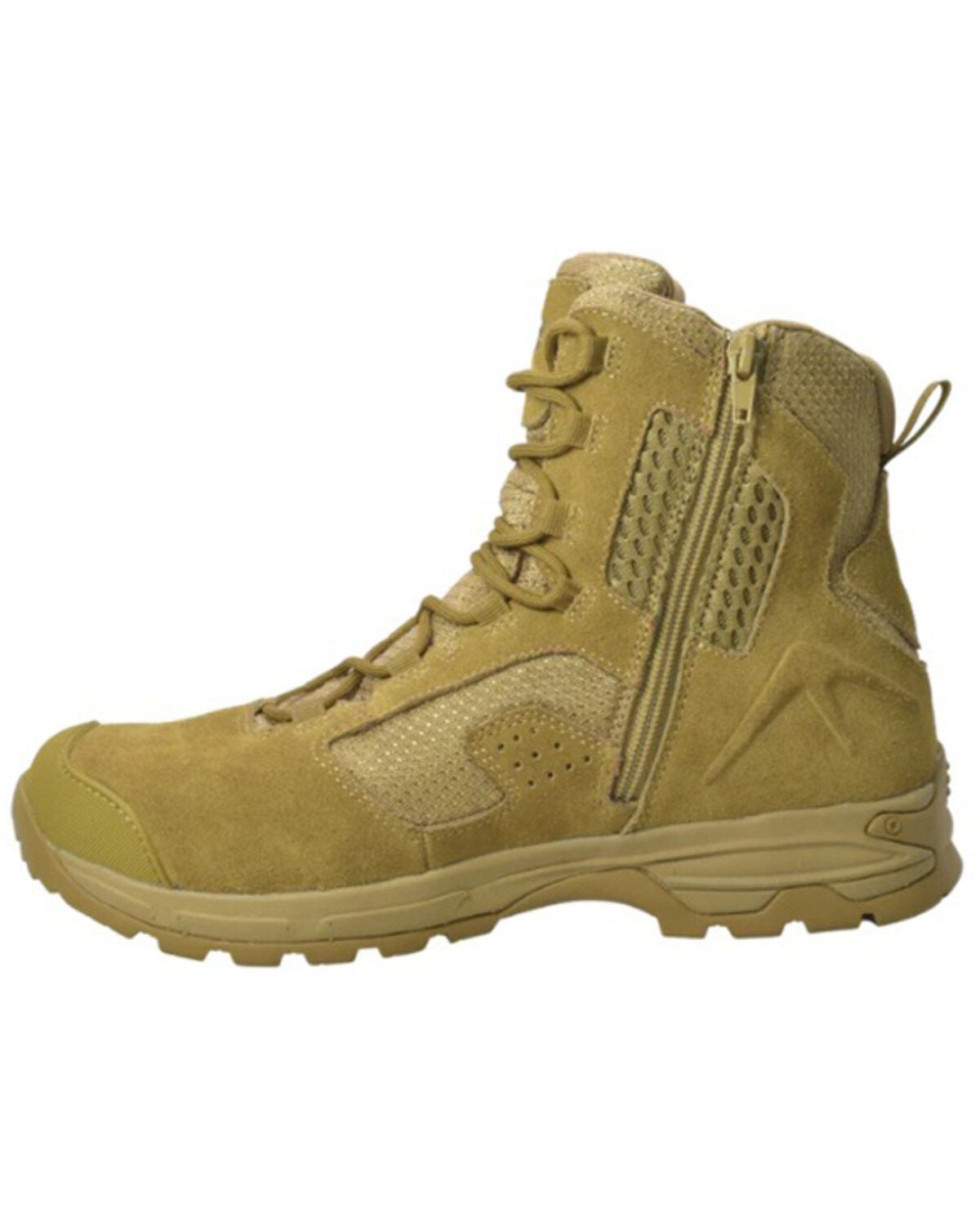 Image #3 - AdTec Men's 8" Waterproof Tactical Work Boots - Round Toe, Beige, hi-res