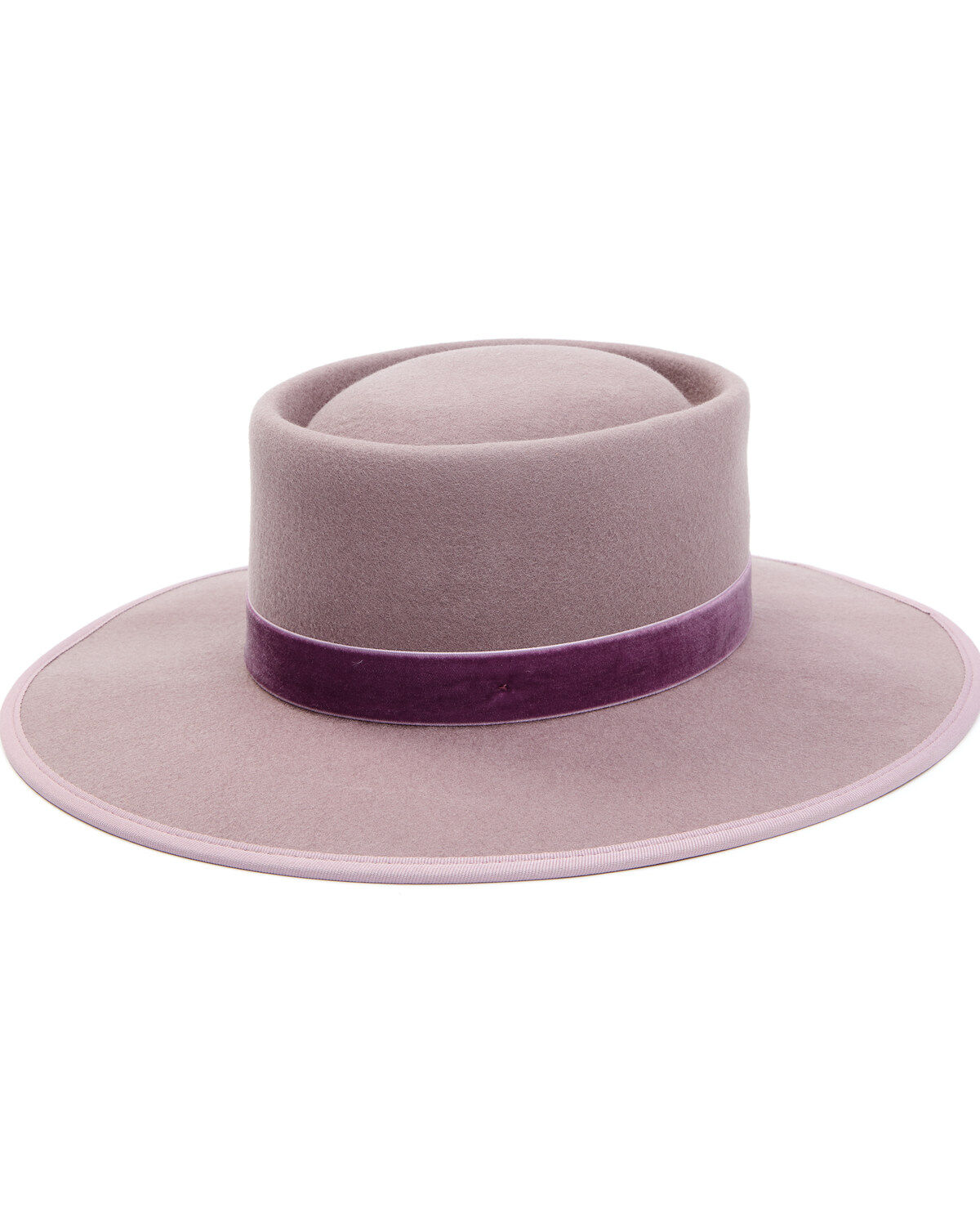 Image #1 - Shyanne Women's Light Purple Telescope Boater Wool Felt Western Hat , Light Purple, hi-res