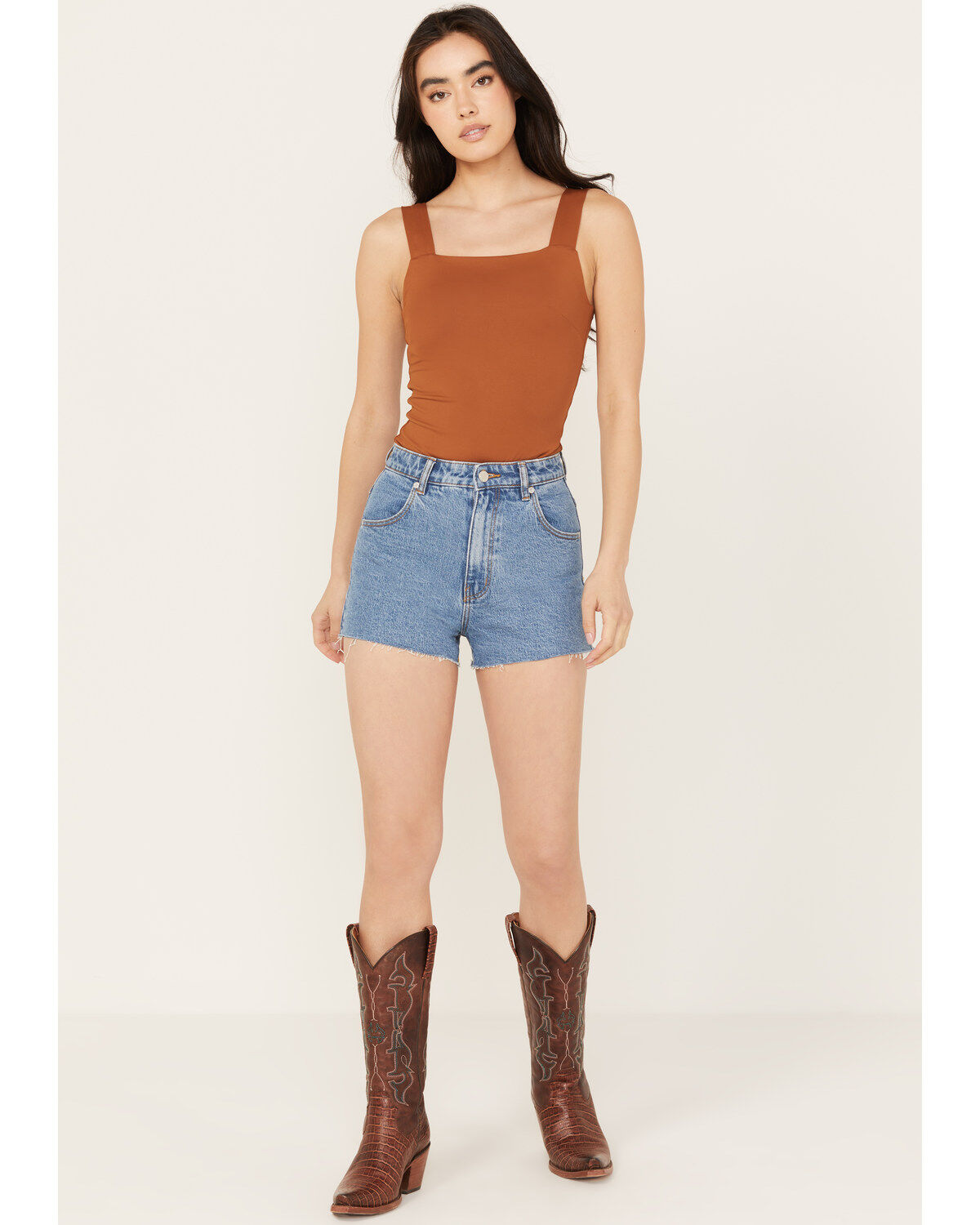 Image #1 - Rolla's Women's Medium Wash High Rise Denim Shorts, , hi-res