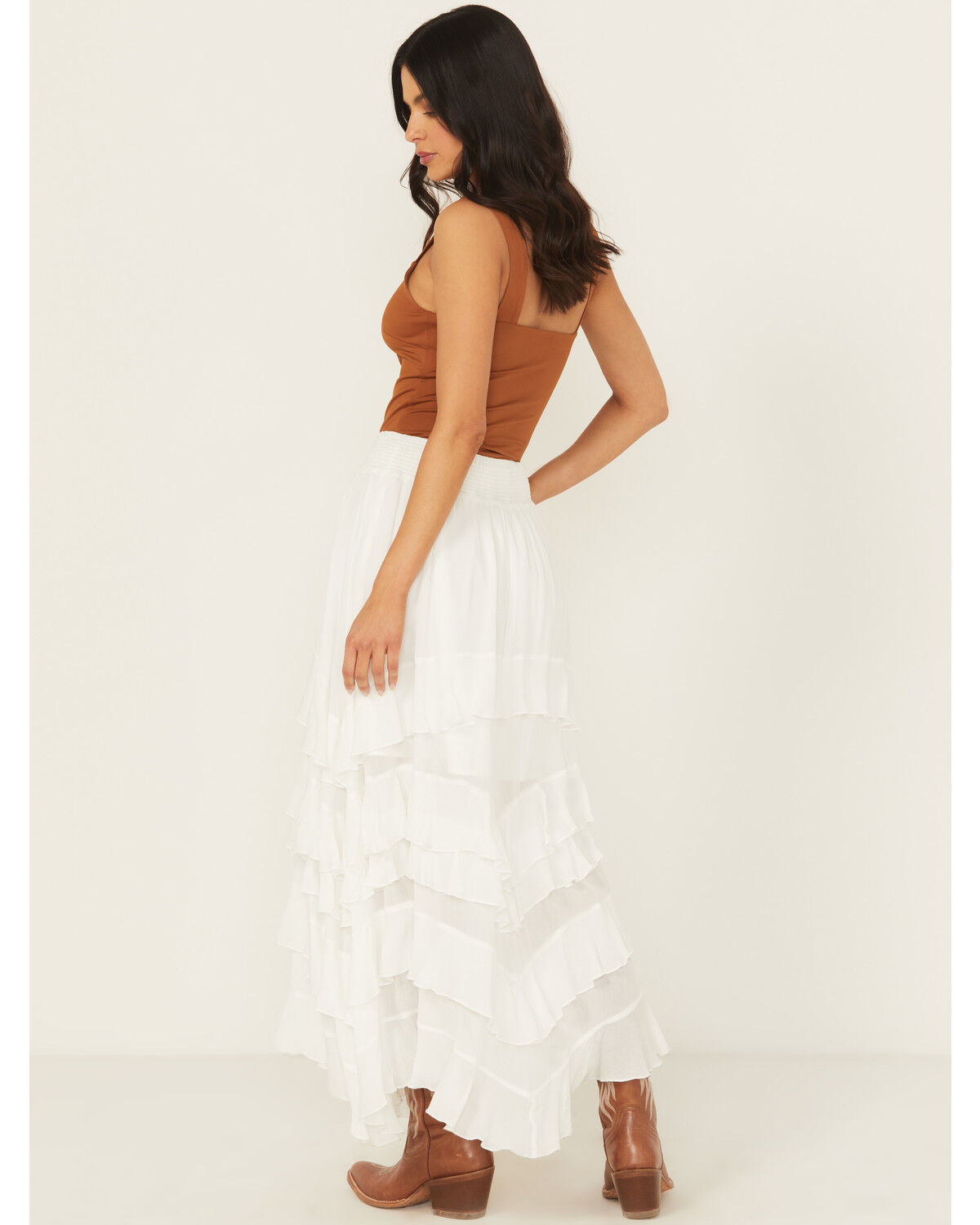 Product Name:  Blue B Women's Tiered Ruffle Midi Skirt