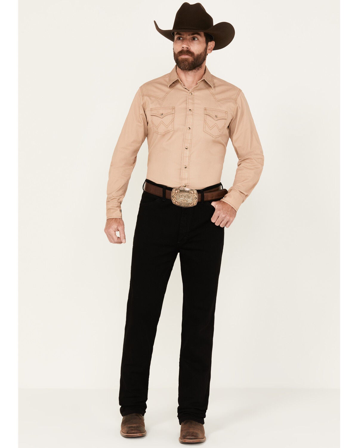 Wrangler Men's Active Flex Cowboy Cut Slim Stretch Jeans - Tall, Black, hi-res