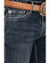 Image #2 - Hooey by Rock & Roll Denim Men's Revolver Dark Vintage Wash Slim Straight Reflex Denim Jeans, Dark Medium Wash, hi-res