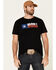 Image #1 - Rock & Roll Denim Men's Texas Flag Logo Graphic T-Shirt, Black, hi-res