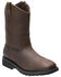 Image #1 - Harley Davidson Men's Altman Waterproof Western Work Boots - Soft Toe, Brown, hi-res